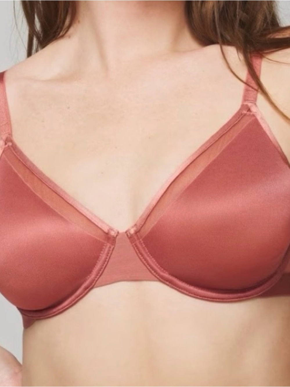 Soma Unbelievable Lift, Perfect Coverage, Non Padded Sheer Bra in Clay Rose